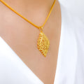 Fancy Adorned 22k Gold Pendant Set