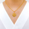 Exclusive Matte 22k Gold Pendant Set