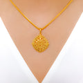 Exclusive Matte 22k Gold Pendant Set