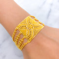 Grand Floral Statement 22k Gold Bracelet