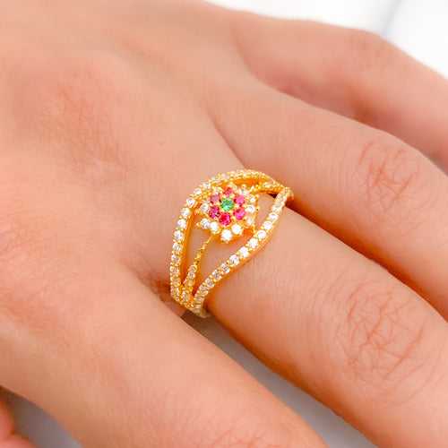 Traditional Halo Style CZ Ring