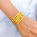 Posh Rectangle Statement 22k Gold Bracelet