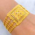 Posh Rectangle Statement 22k Gold Bracelet