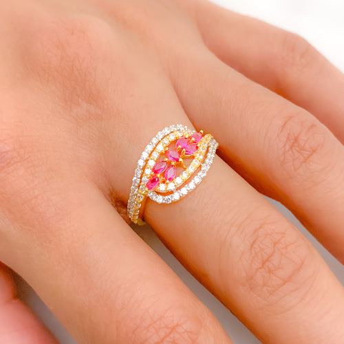 Ritzy Marquise Accented CZ Ring