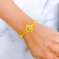 Floral Diamond Shaped 22k Gold Bracelet