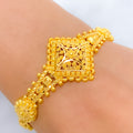 Floral Diamond Shaped 22k Gold Bracelet