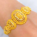 Opulent Oval Dome 22k Gold Bracelet