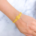 Chic Flower 22k Gold Bracelet