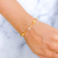 Two-Tone Disco Ball 22k Gold Bracelet