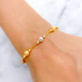 Two-Tone Disco Ball 22k Gold Bracelet