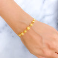 Elegant Graduated 22k Gold Bead Bracelet