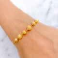 Elegant Graduated 22k Gold Bead Bracelet