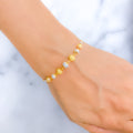 Textured Two-Tone Orb 22k Gold Bracelet