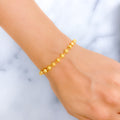 Matte Dotted Orb 22k Gold Bracelet