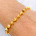 Matte Dotted Orb 22k Gold Bracelet