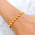 Matte Dotted Orb 22k Gold Bracelet