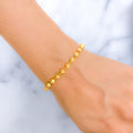 Classy Reflective 22k Gold Bead Bracelet