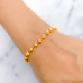 Classy Reflective 22k Gold Bead Bracelet