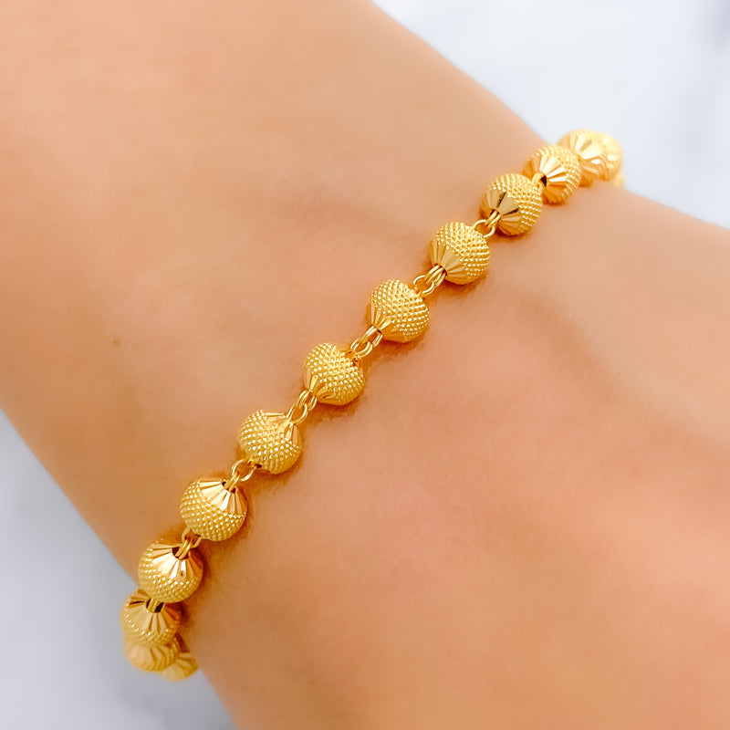 Dotted Orb 22k Gold Bracelet