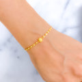 Sleek Single Orb 22k Gold Bracelet