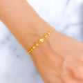 Modern Multi-Bead 22k Gold Bracelet
