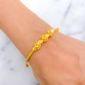 Floral Orb Bangle 22k Gold Bracelet