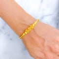 Multi-Finish Bangle 22k Gold Bracelet