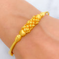 Multi-Finish Bangle 22k Gold Bracelet