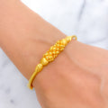 Multi-Finish Bangle 22k Gold Bracelet