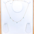 Exquisite Turquoise Accented Diamond 18k Gold Necklace