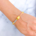 Sleek Three-Tone Bangle Bracelet