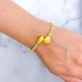 Posh Beaded 22k Gold Bangle Bracelet