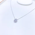 Contemporary Teardrop 18k Gold Diamond Necklace