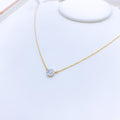 Classic Diamond Flower 18k Gold Necklace