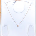 Chic Teardrop Diamond 18k Gold Necklace