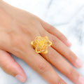 Stylish Netted Gold 22k Ring