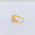 Impressive Trendy CZ 22k Gold Ring