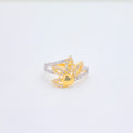 Special Floral CZ 22k Gold Ring