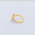 Special Floral CZ 22k Gold Ring