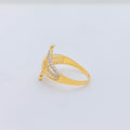 Stylish CZ 22k Gold Ring