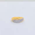 Shiny CZ Band 22k Gold Ring