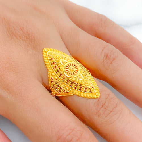 Royal Sun Statement 22k Gold Ring