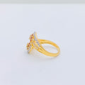 Twisted Fancy CZ 22k Gold Ring