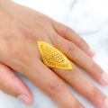 Asymmetrical Statement 22k Gold Ring