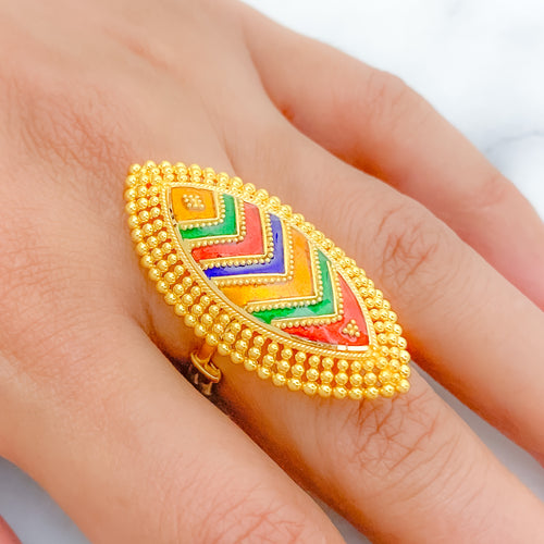 Graduated Meenakari Ring