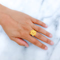 Six Petal Flower 22k Gold Ring