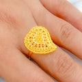 Ornate Asymmetrical 22k Gold Ring