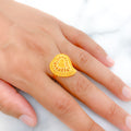 Ornate Asymmetrical 22k Gold Ring