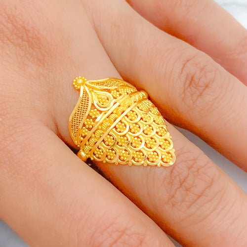 Royal Acorn 22k Gold Ring