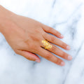 Chic High Finish 22k Gold Ring